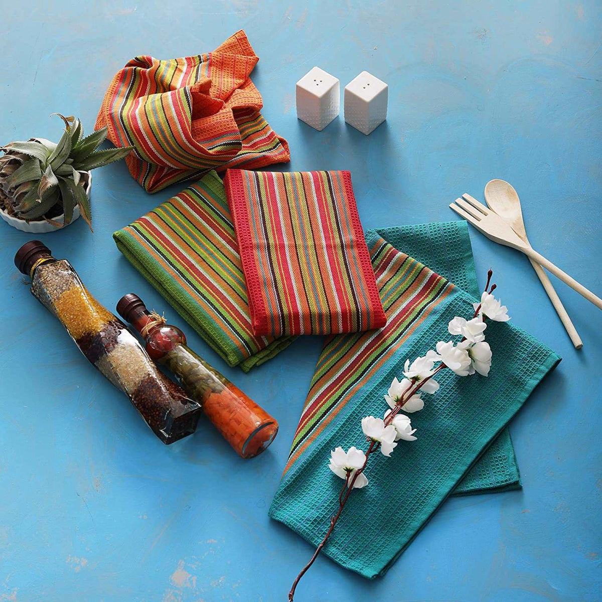 Kitchen Dish Towels, 100% Natural Cotton, (16x28 Inches)