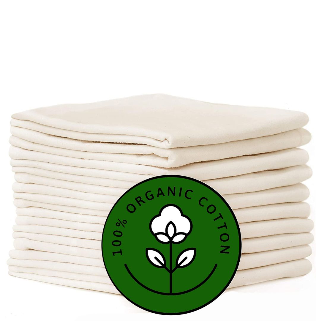 Organic Flour Sack Towels( Certified Organic And OEKO-TEX Certified) Ivory