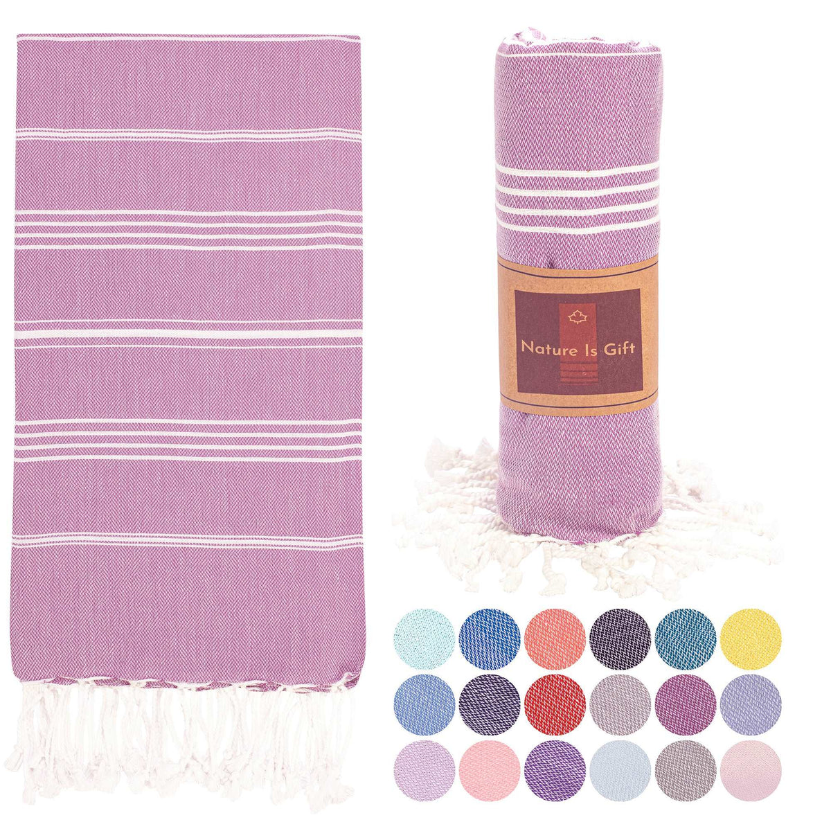 Peshtemal Bath | Beach Towels-WholeSale Towels-Pack of 5 Towels Red Purple